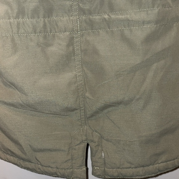H&M Toddler Hooded Padded Parka w/Faux Fur Trim Size 3-4 Olive Green/Cream NWOT - Picture 6 of 13